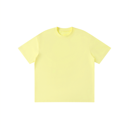Unisex Kid's Solid Crewneck T-Shirt in yellow