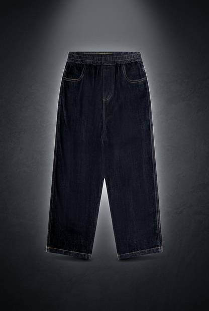 Unisex Kid's Straight Leg Elastic Waist Jeans