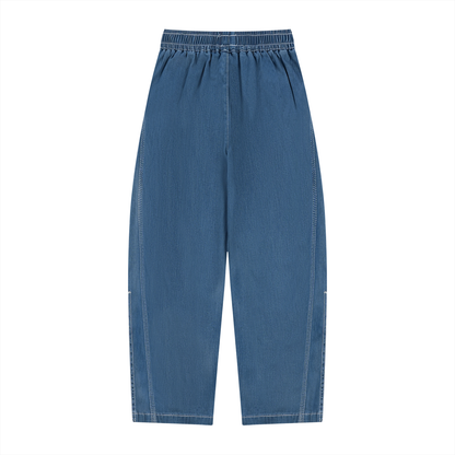 Unisex Kid's Vintage Wash Jeans in blue, alternate angle