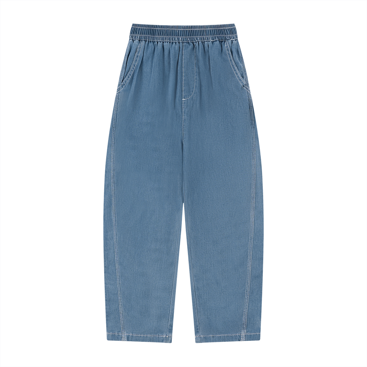 Unisex Kid's Vintage Wash Jeans in light blue