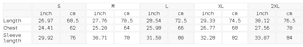 Size chart for the Unisex Leopard Panel Waffle T-Shirt