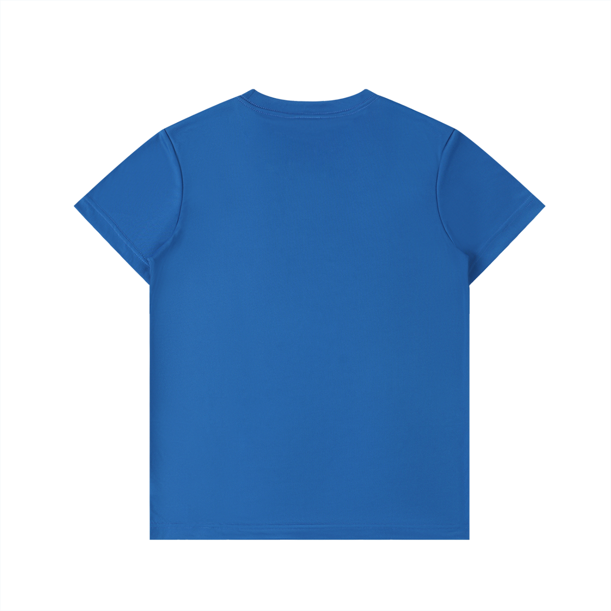Unisex Lightweight Performance Crewneck T-Shirt in colorful blue, alternate angle