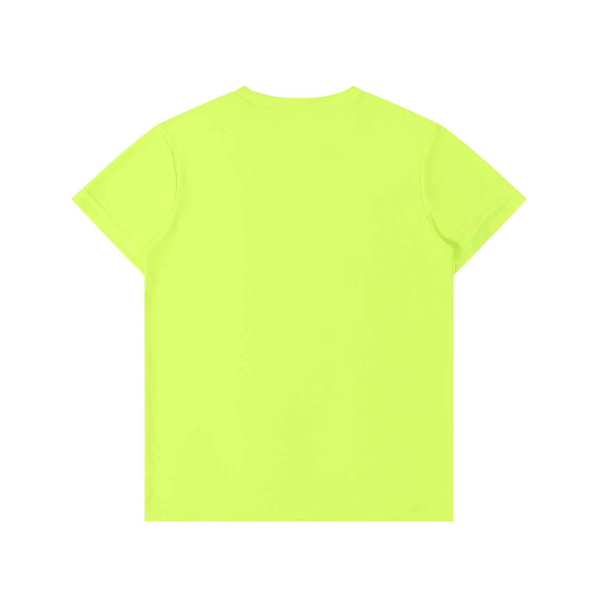 Unisex Lightweight Performance Crewneck T-Shirt in lemon green, alternate angle