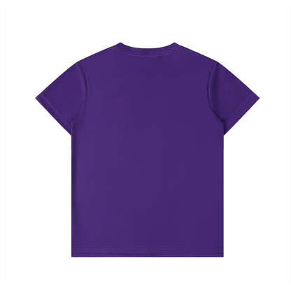 Unisex Lightweight Performance Crewneck T-Shirt in purple, alternate angle