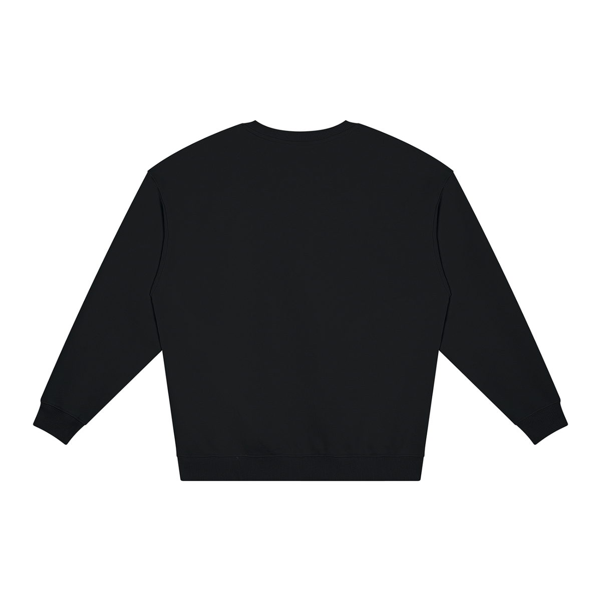 Unisex Loose Crewneck Sweatshirt in black, alternate angle