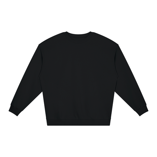 Unisex Loose Crewneck Sweatshirt in black