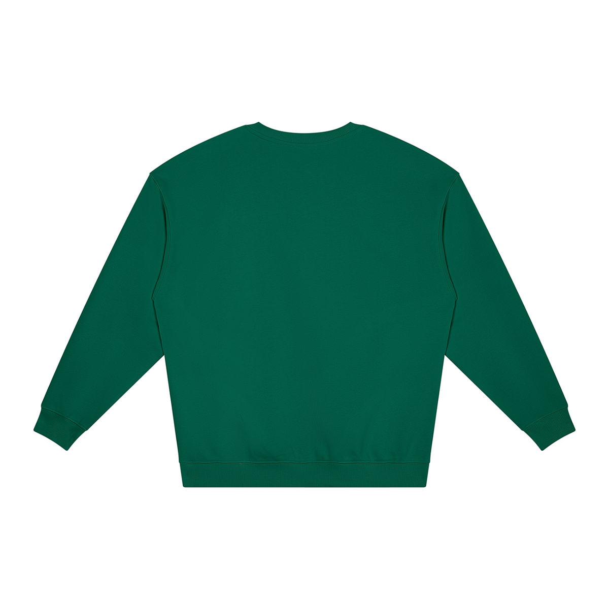 Unisex Loose Crewneck Sweatshirt in dark green, alternate angle
