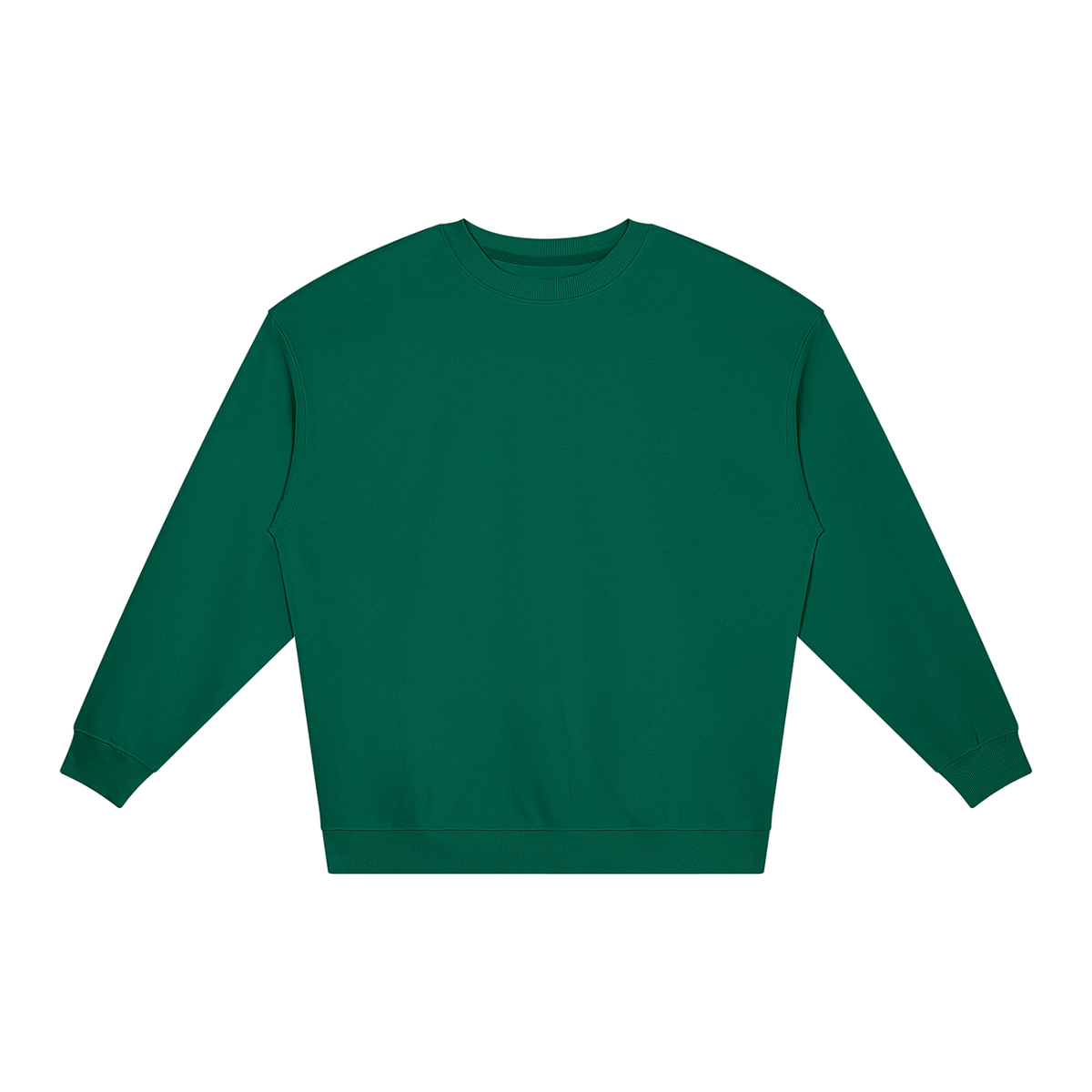 Unisex Loose Crewneck Sweatshirt in dark green