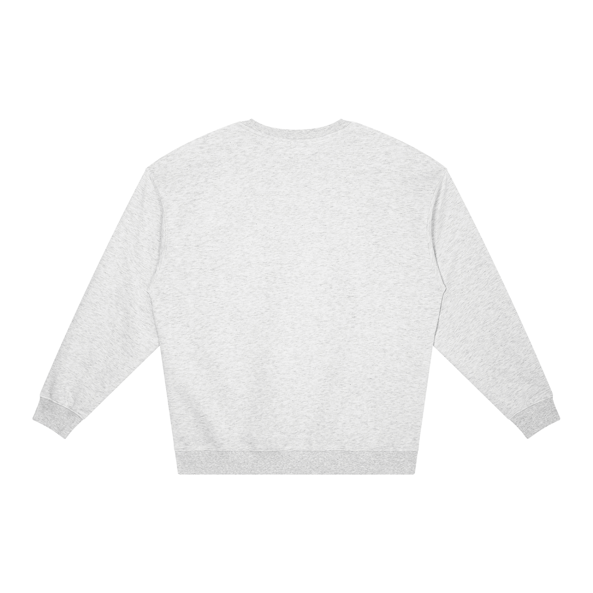 Unisex Loose Crewneck Sweatshirt in flower gray, alternate angle