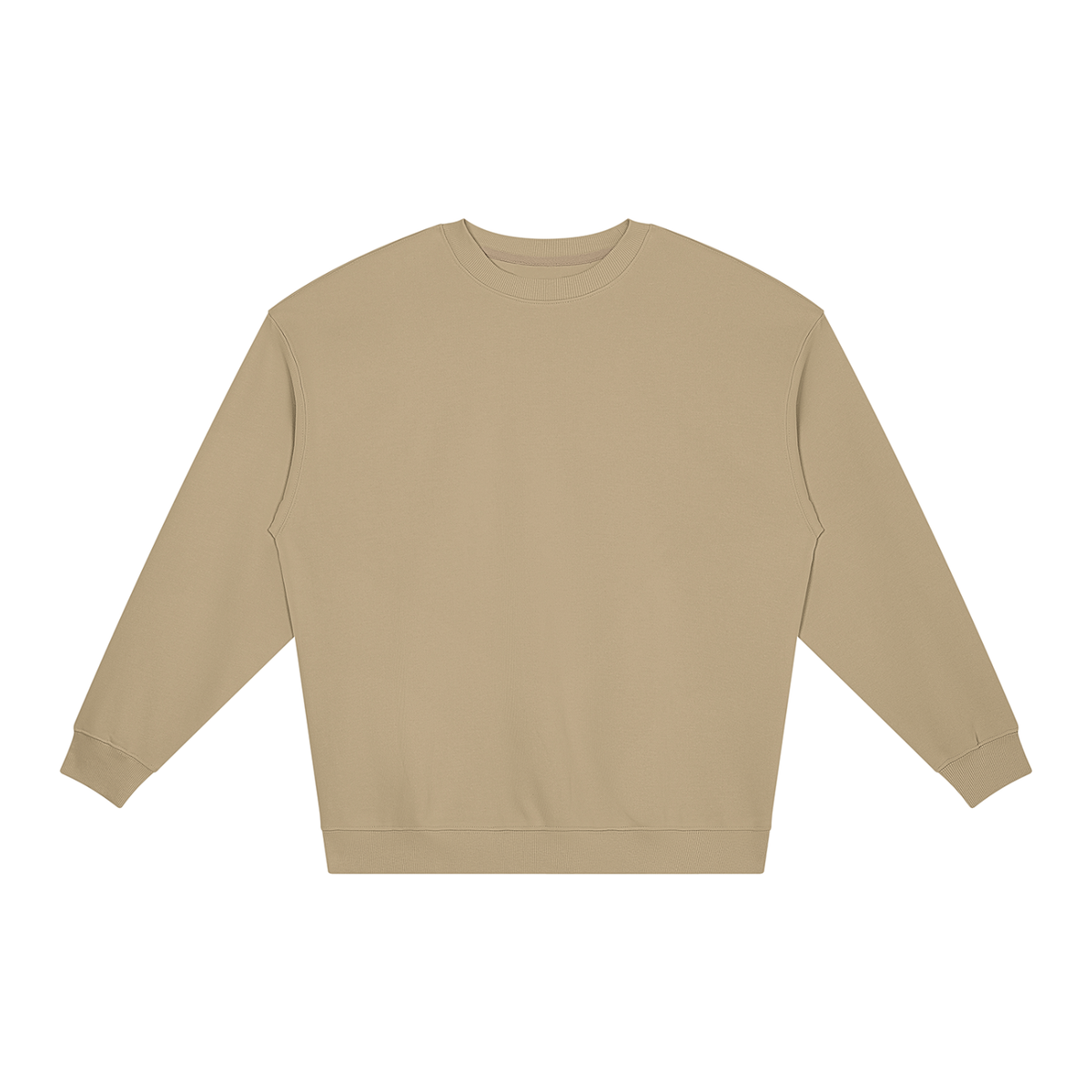 Unisex Loose Crewneck Sweatshirt in khaki