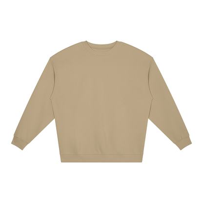 Unisex Loose Crewneck Sweatshirt in khaki