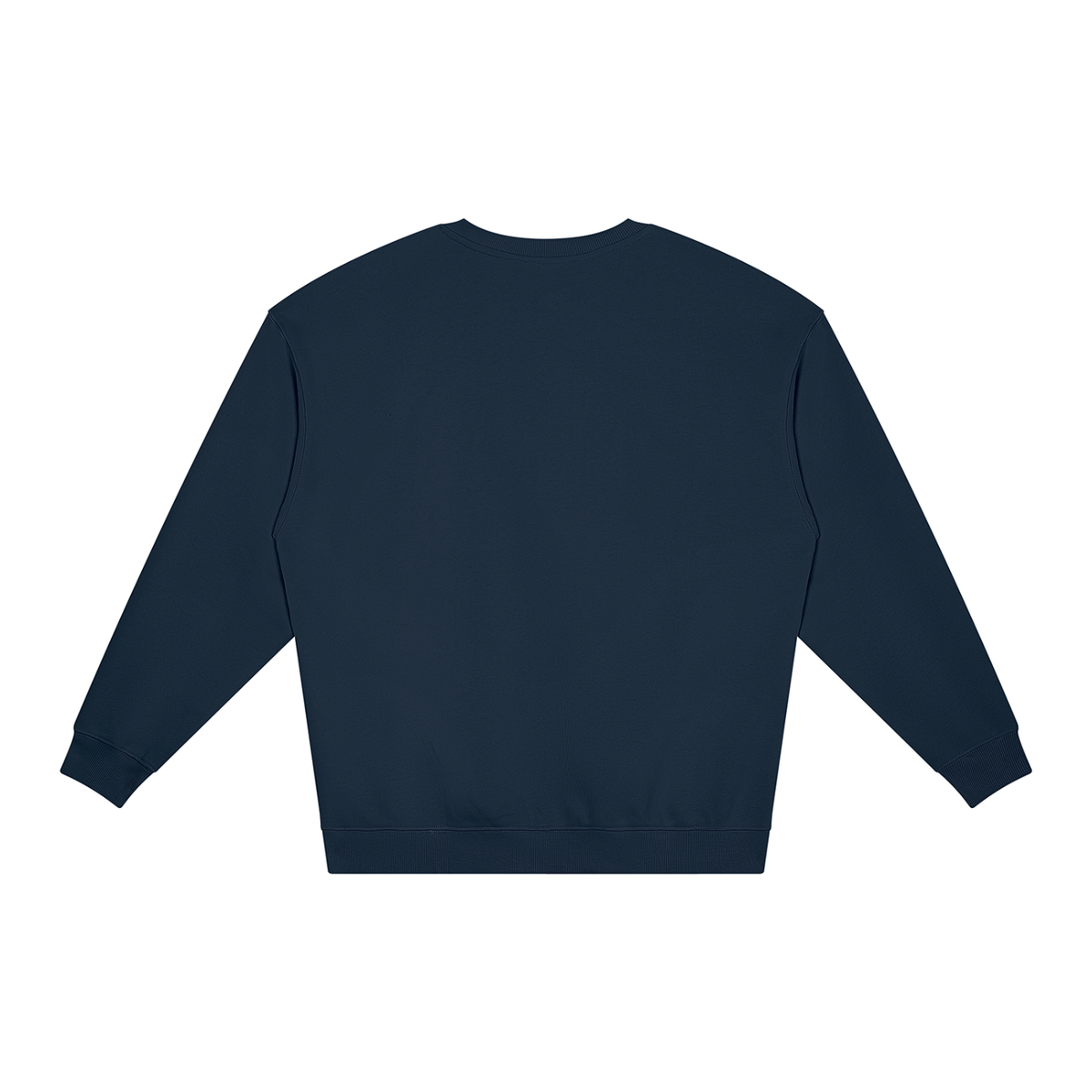 Unisex Loose Crewneck Sweatshirt in navy blue, alternate angle