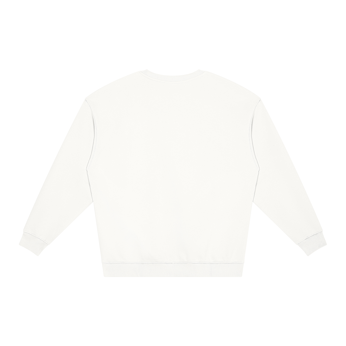 Unisex Loose Crewneck Sweatshirt in white, alternate angle