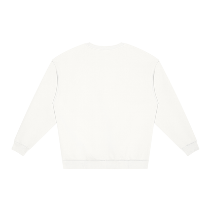 Unisex Loose Crewneck Sweatshirt in white, alternate angle