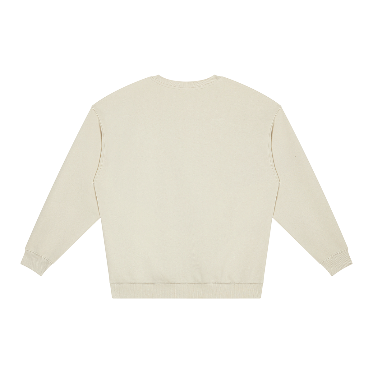 Unisex Loose Crewneck Sweatshirt in white gray, alternate angle
