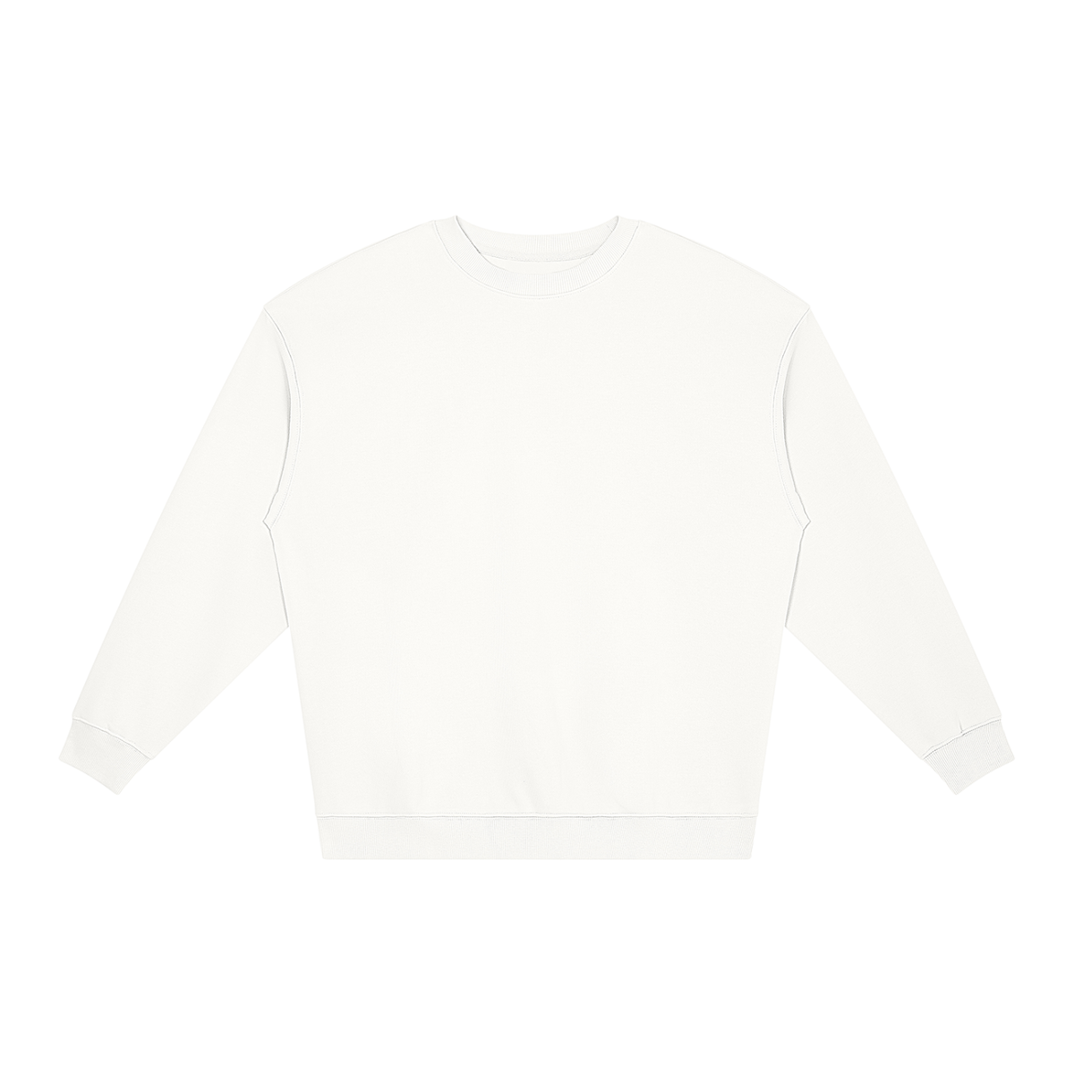 Unisex Loose Crewneck Sweatshirt in white