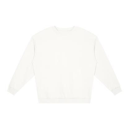 Unisex Loose Crewneck Sweatshirt in white