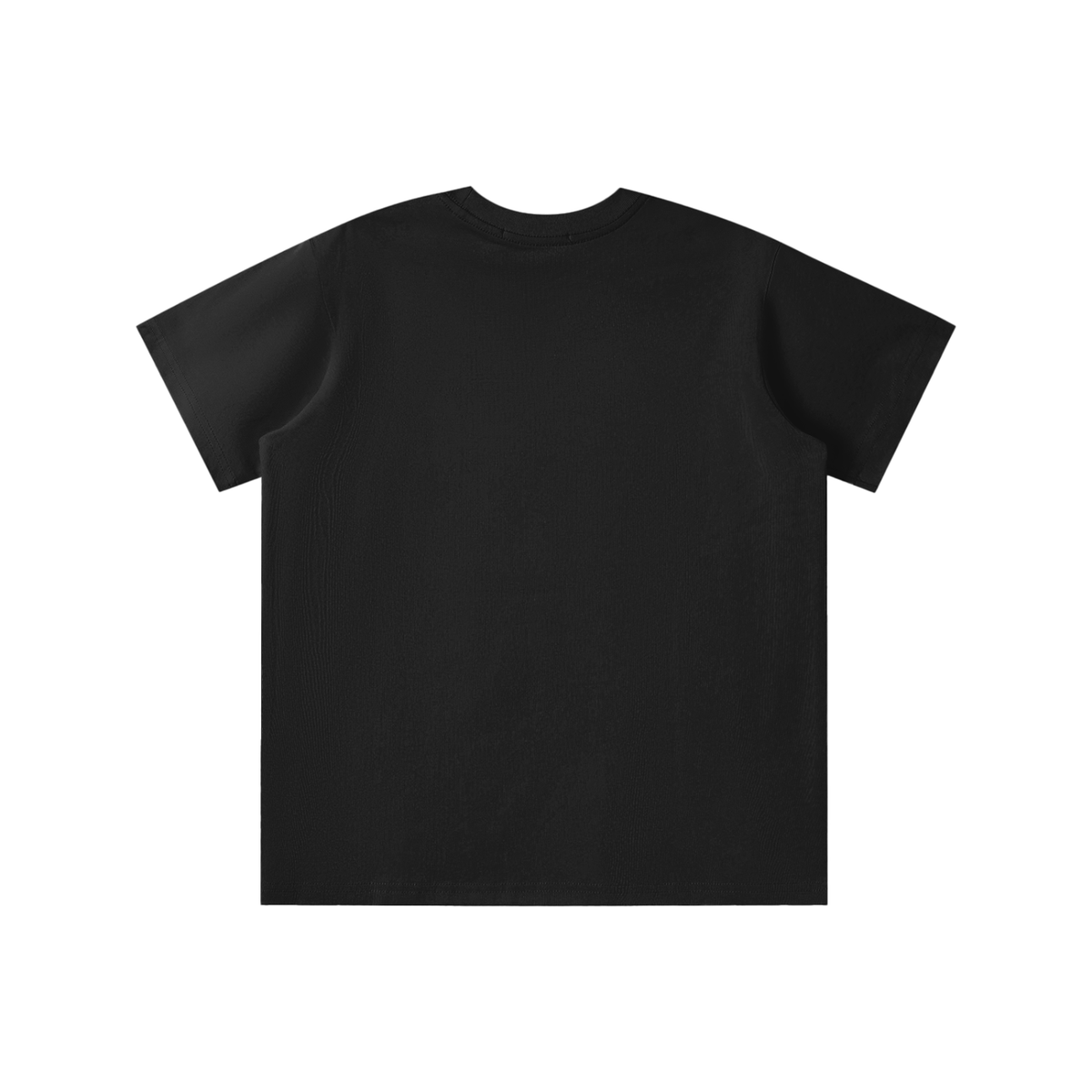 Unisex Loose Fit Cotton Blend Kids' T-Shirt in black, alternate angle