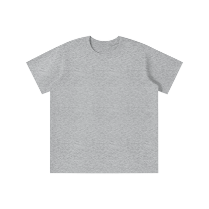 Unisex Loose Fit Cotton Blend Kids' T-Shirt in flower gray