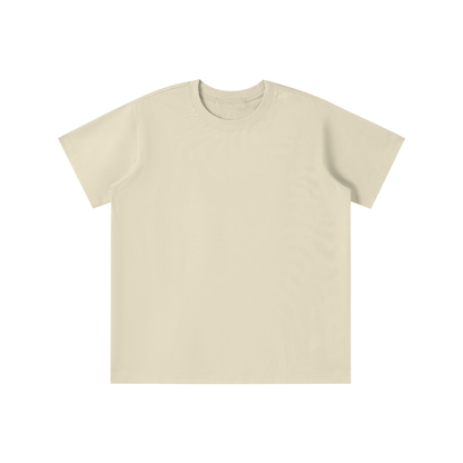 Unisex Loose Fit Cotton Blend Kids' T-Shirt in mild apricot
