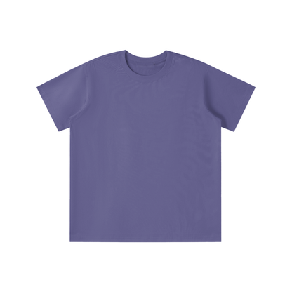 Unisex Loose Fit Cotton Blend Kids' T-Shirt in purple