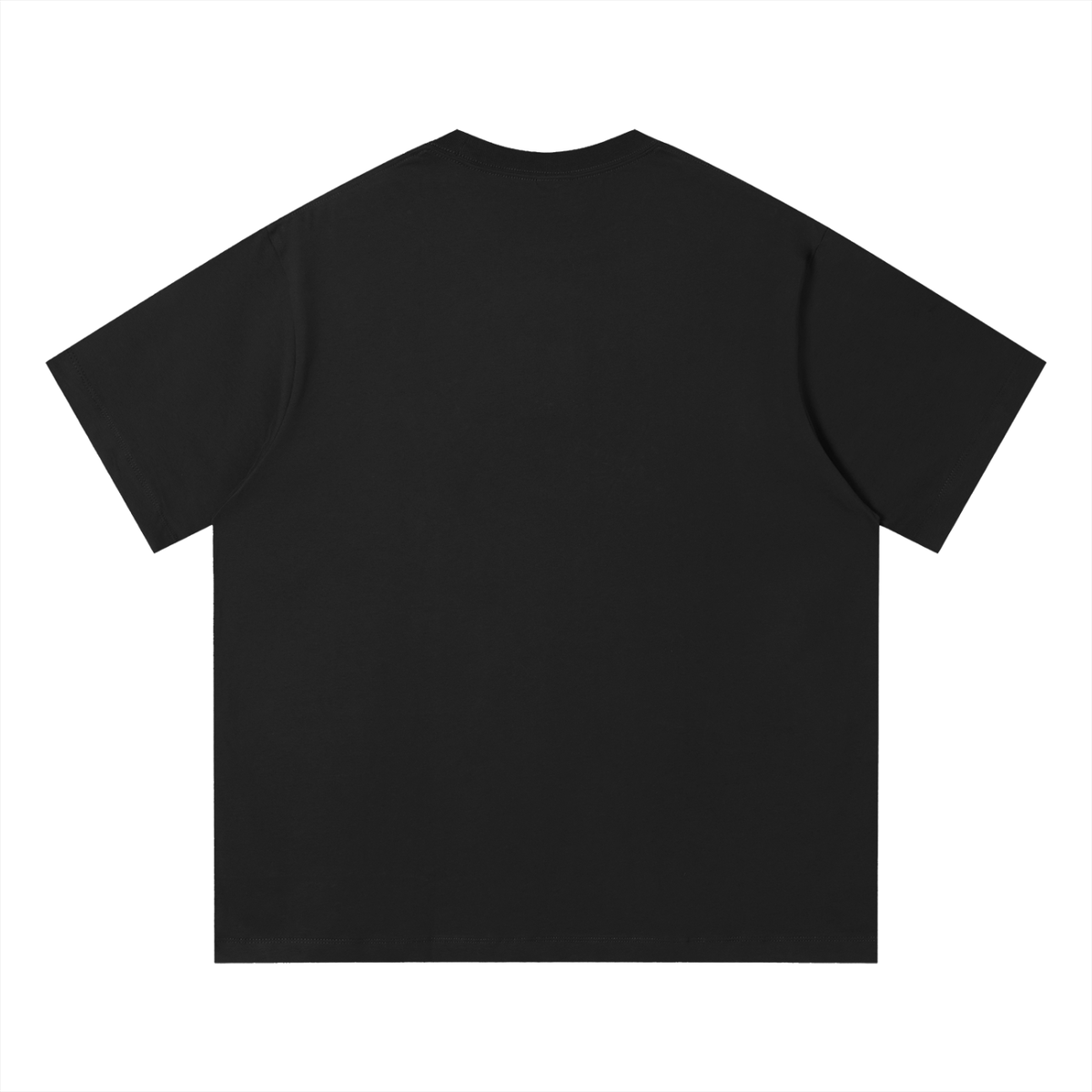 Unisex Loose Fit Cotton T-Shirt in black, alternate angle