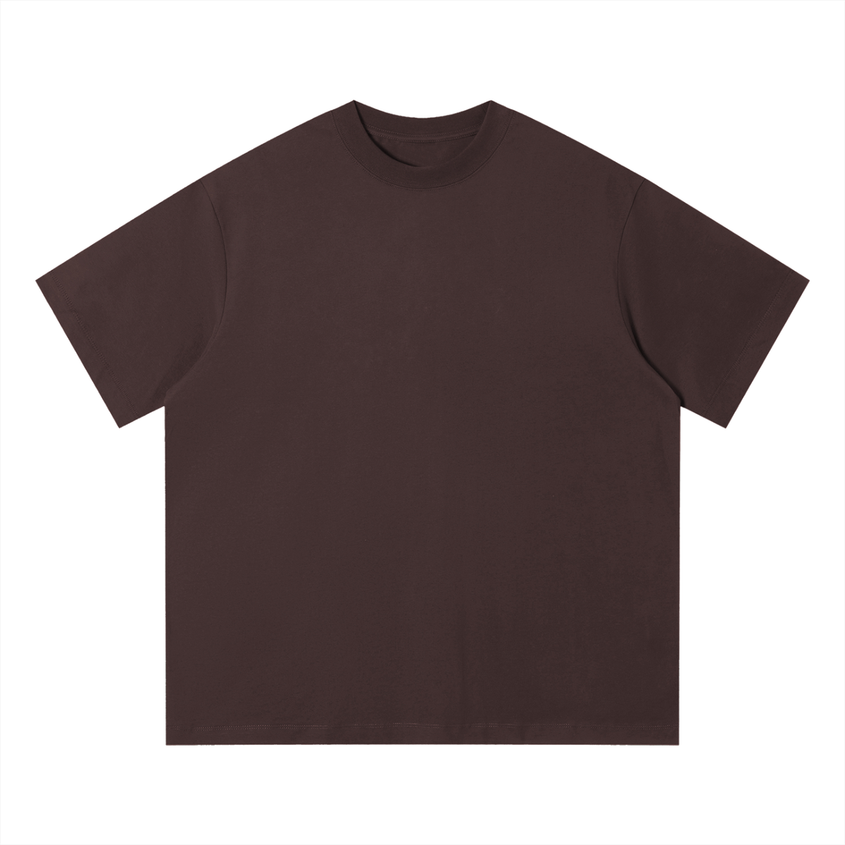 Unisex Loose Fit Cotton T-Shirt in coffee