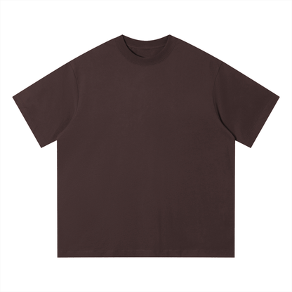 Unisex Loose Fit Cotton T-Shirt in coffee