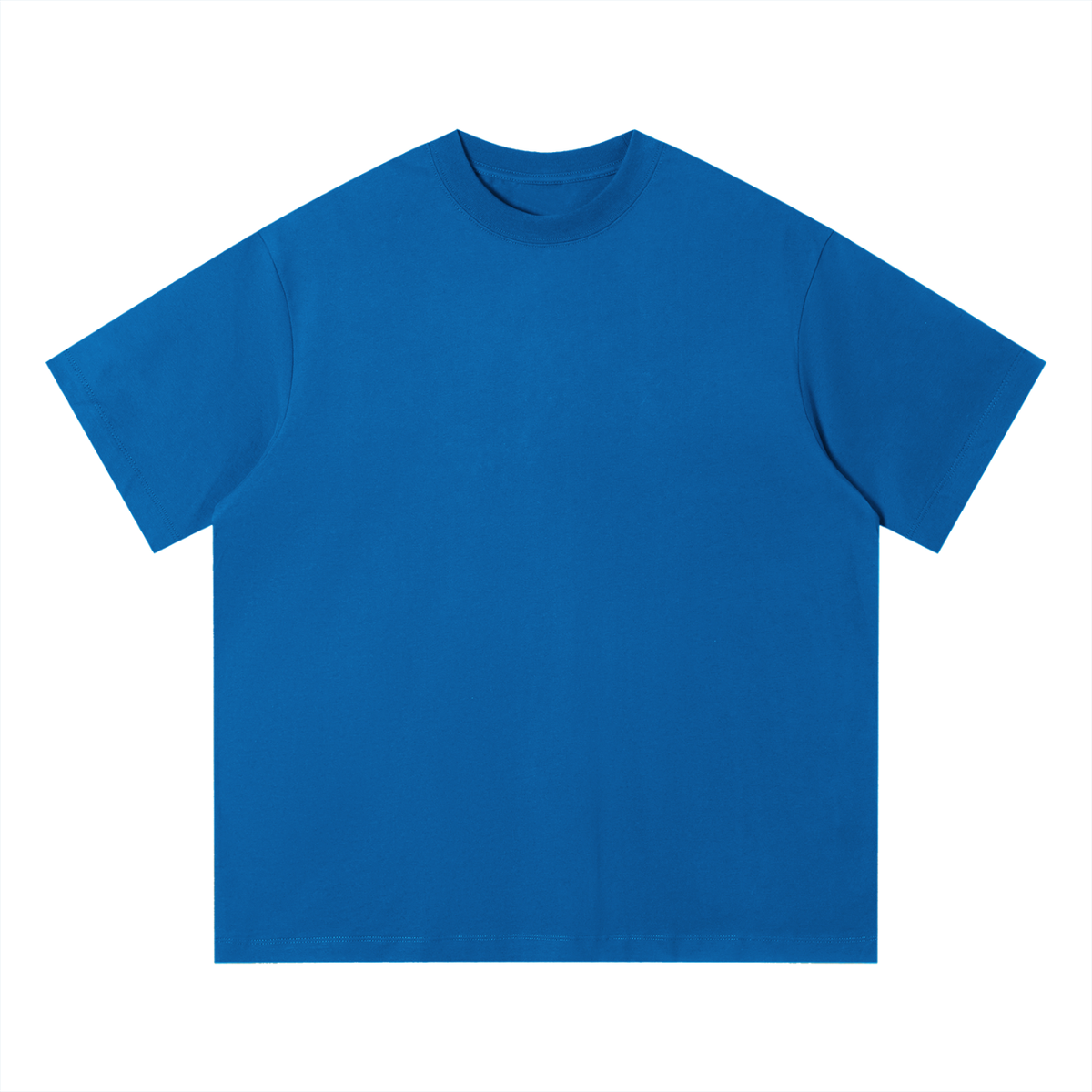 Unisex Loose Fit Cotton T-Shirt in colorful blue