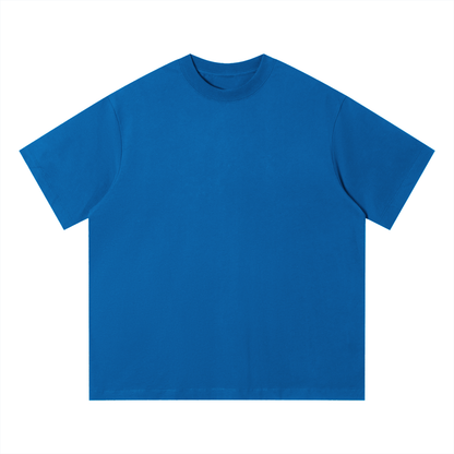 Unisex Loose Fit Cotton T-Shirt in colorful blue