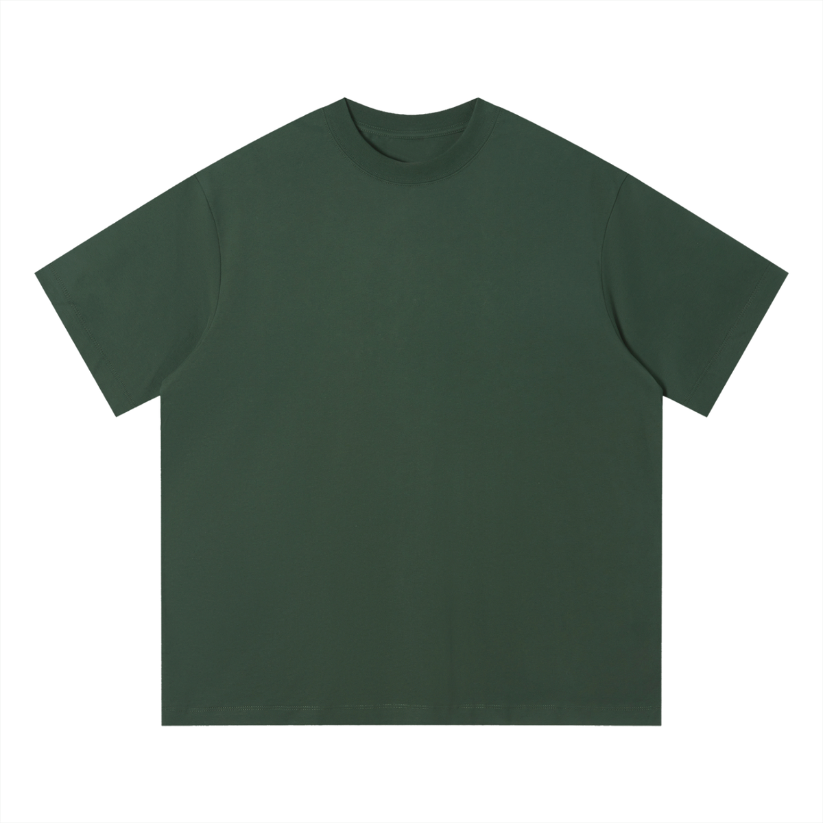 Unisex Loose Fit Cotton T-Shirt in dark green