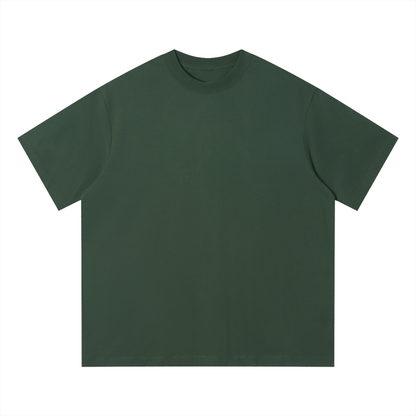 Unisex Loose Fit Cotton T-Shirt in dark green