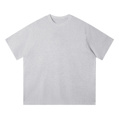 Unisex Loose Fit Cotton T-Shirt in flower gray