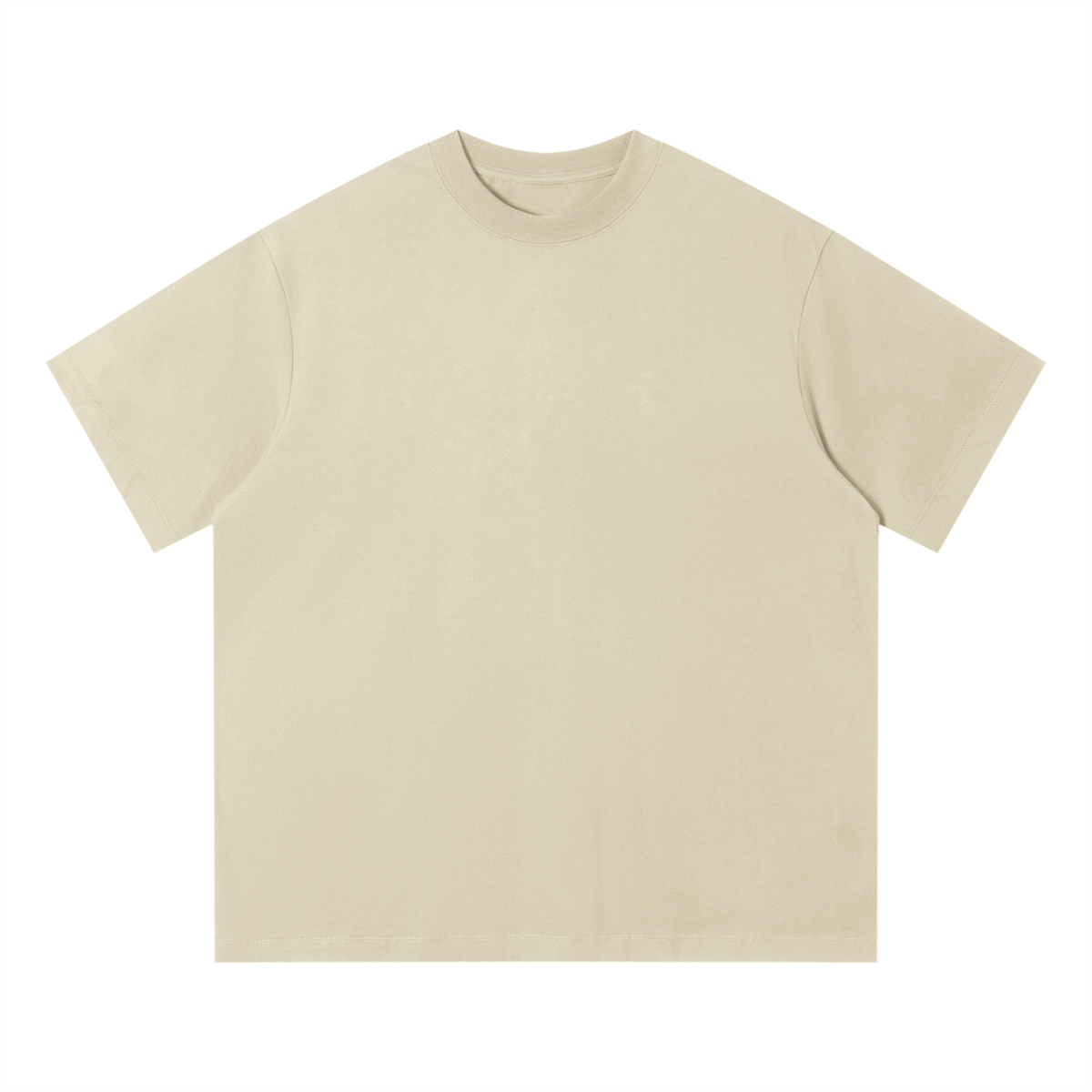 Unisex Loose Fit Cotton T-Shirt in khaki