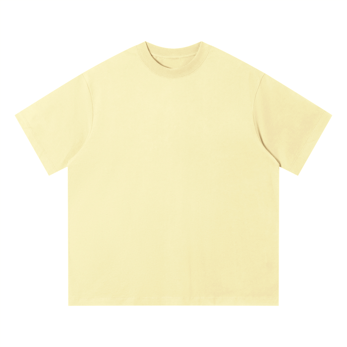 Unisex Loose Fit Cotton T-Shirt in light yellow