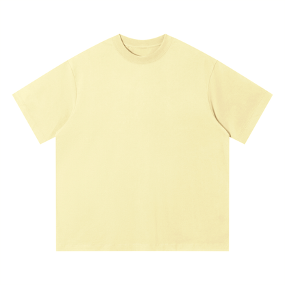 Unisex Loose Fit Cotton T-Shirt in light yellow
