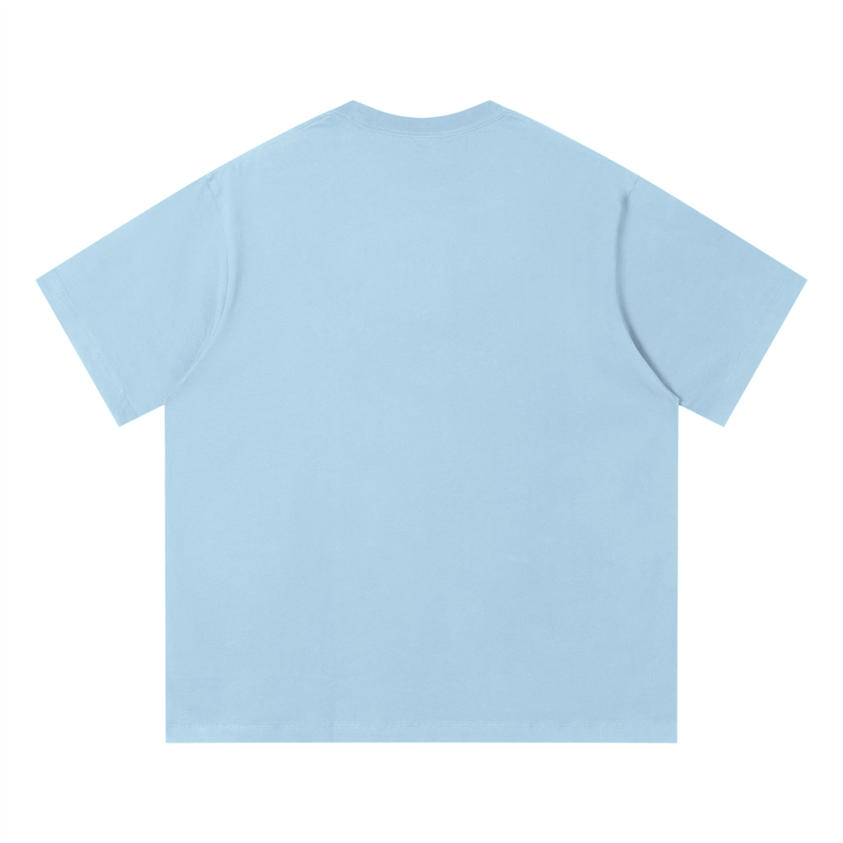 Unisex Loose Fit Cotton T-Shirt in sky blue, alternate angle
