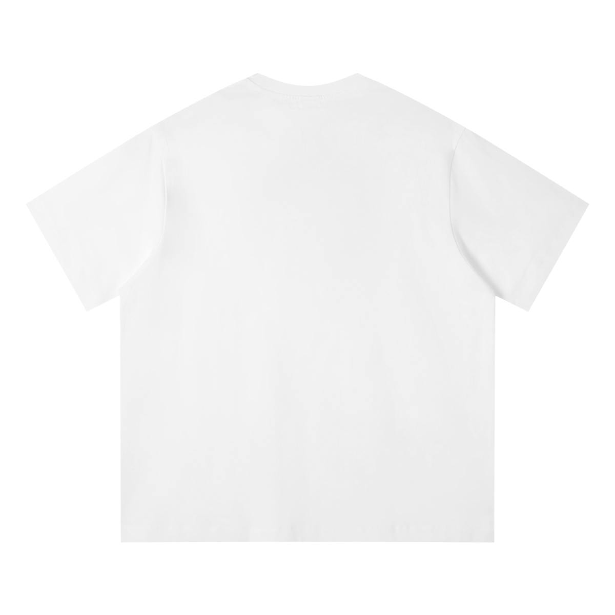 Unisex Loose Fit Cotton T-Shirt in white, alternate angle