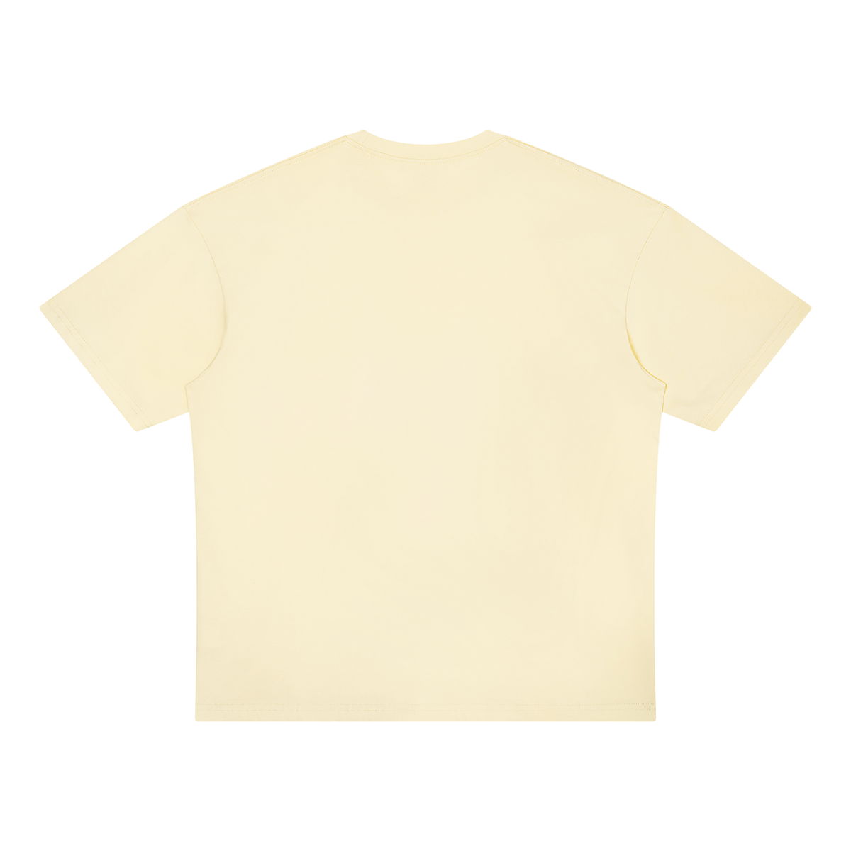 Unisex Loose Fit Drop Shoulder Cotton T-Shirt in apricot, alternate angle
