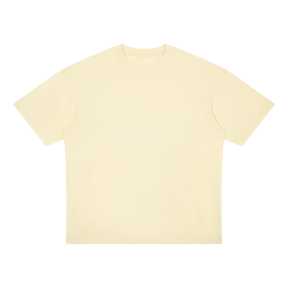 Unisex Loose Fit Drop Shoulder Cotton T-Shirt in apricot