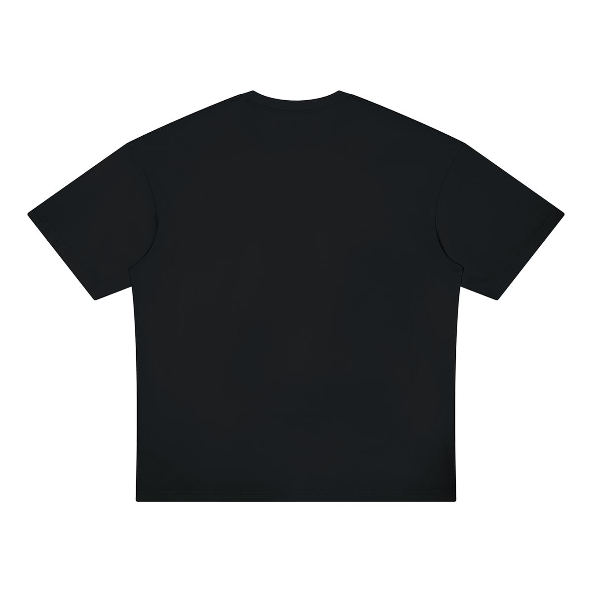Unisex Loose Fit Drop Shoulder Cotton T-Shirt in black, alternate angle