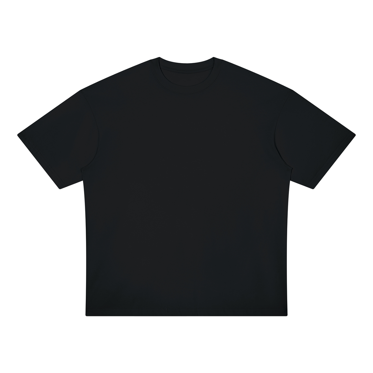 Unisex Loose Fit Drop Shoulder Cotton T-Shirt in black