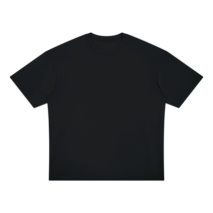 Unisex Loose Fit Drop Shoulder Cotton T-Shirt in black