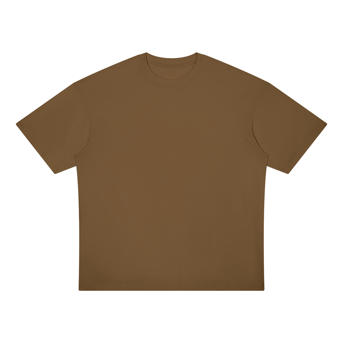 Unisex Loose Fit Drop Shoulder Cotton T-Shirt in brown