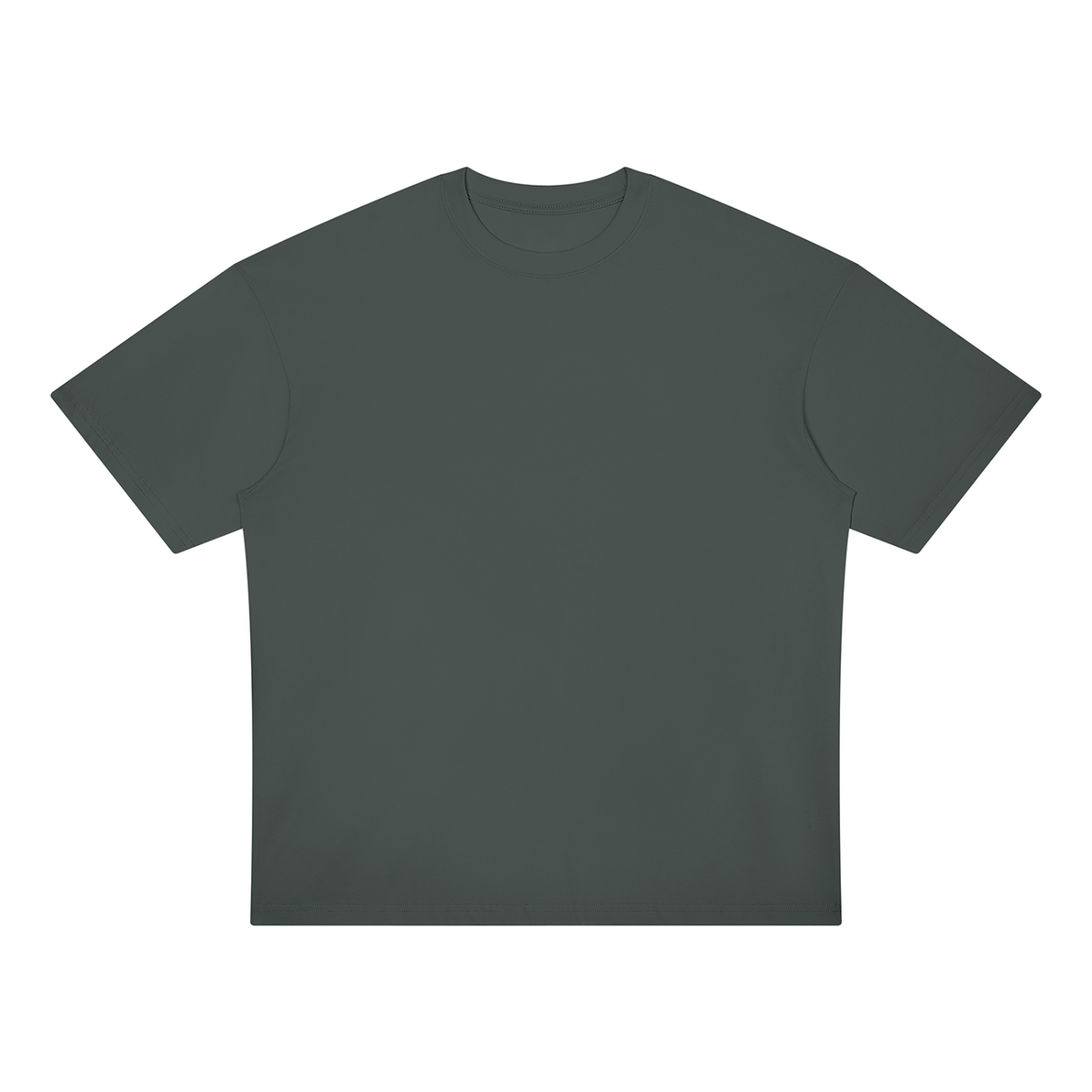Unisex Loose Fit Drop Shoulder Cotton T-Shirt in dark gray