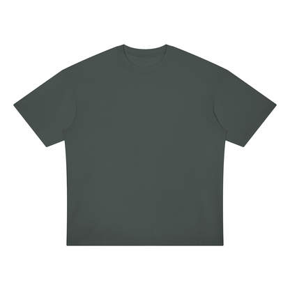 Unisex Loose Fit Drop Shoulder Cotton T-Shirt in dark gray
