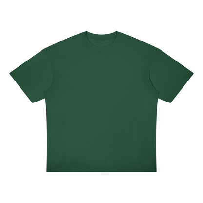 Unisex Loose Fit Drop Shoulder Cotton T-Shirt in dark green