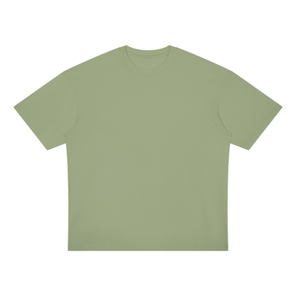 Unisex Loose Fit Drop Shoulder Cotton T-Shirt in gray green