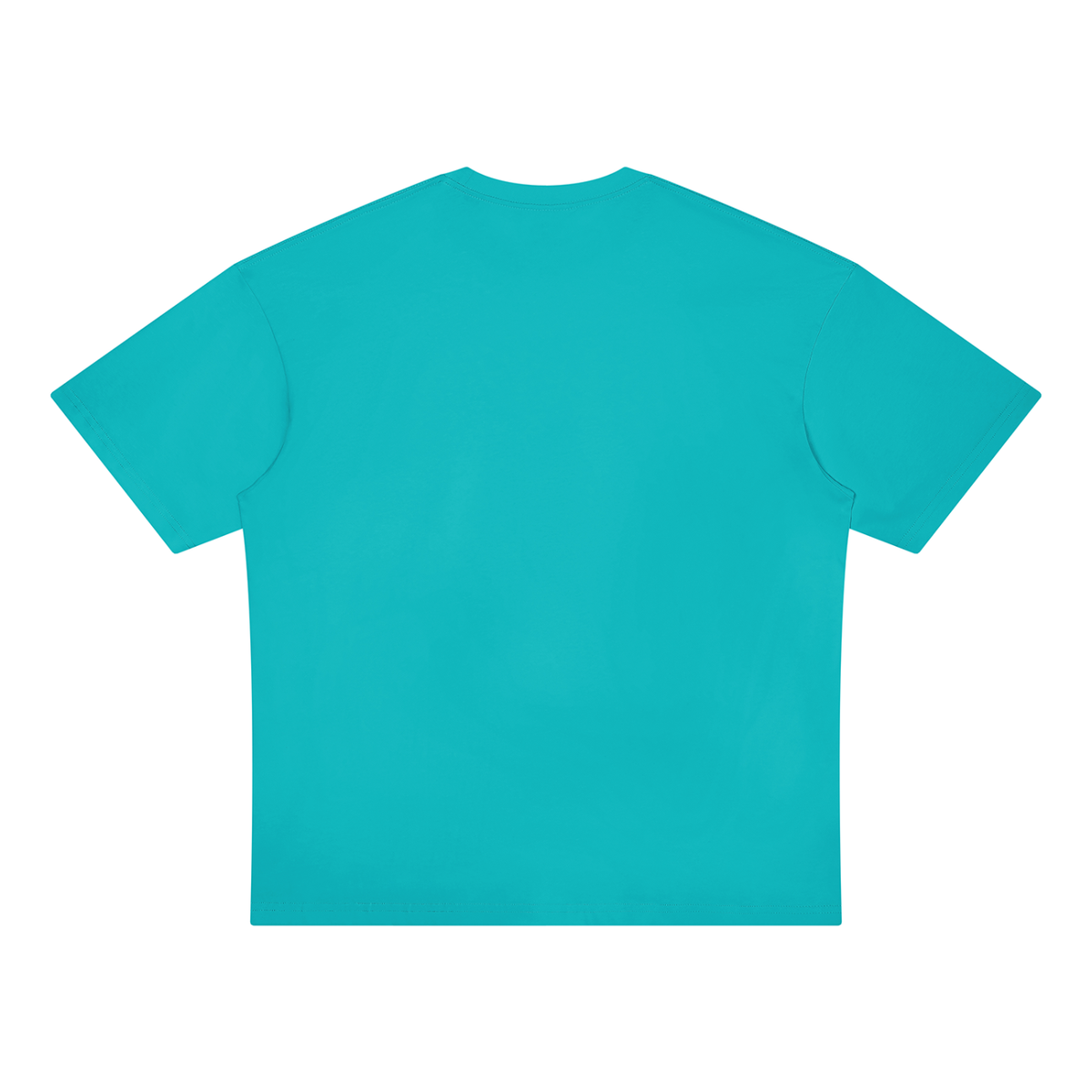 Unisex Loose Fit Drop Shoulder Cotton T-Shirt in lake blue, alternate angle