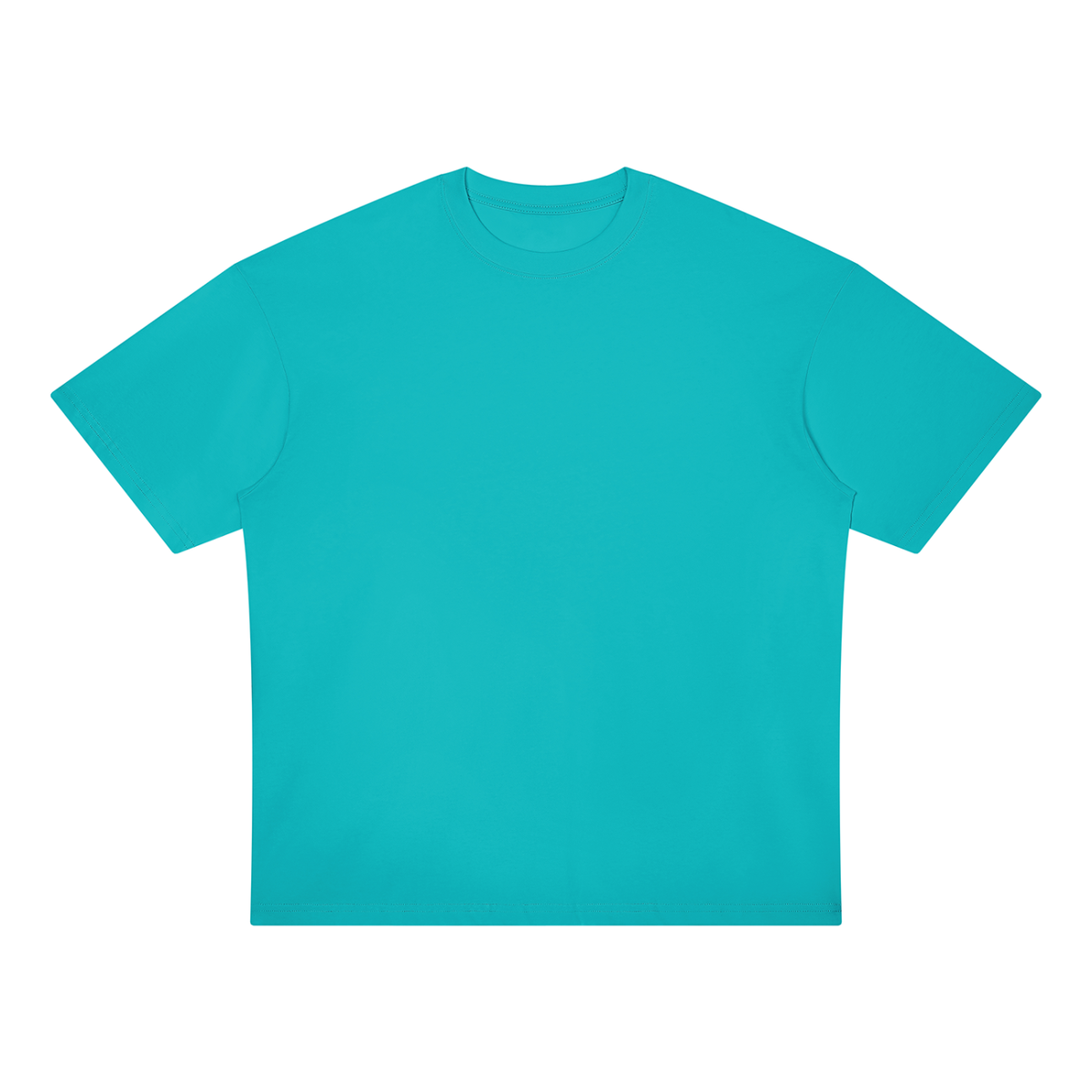 Unisex Loose Fit Drop Shoulder Cotton T-Shirt in lake blue
